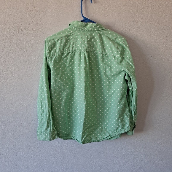 Green Polka Dot Button Down Shirt - Picture 5 of 5